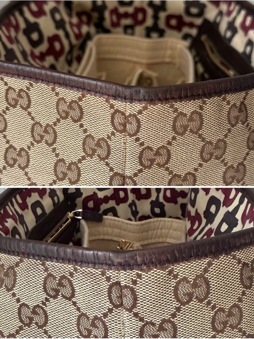 Gucci GG Supreme Jolicoeur Web Stripe Tote Bag Small Ophidia Style - Picture 8 of 15